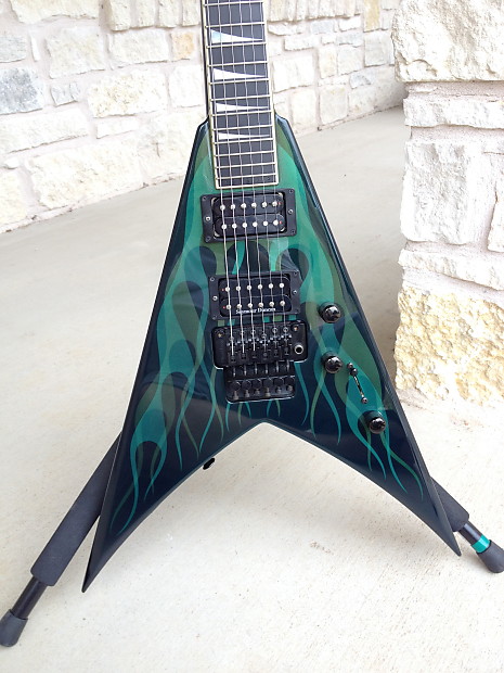 Jackson King V Green Ghost Flames | Reverb Jackson King V Green Ghost Flames | Reverb