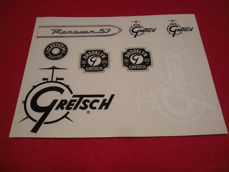 Gretsch transfer logos/ stickers /decals for cases/Bass drum Reverb