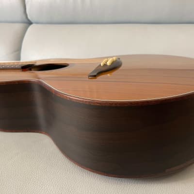 Hsienmo 38' S50  Solid Sequoia Sinker Top Solid Ziricote back&sides with hardcase (SOLD) image 7