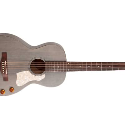 Art & Lutherie Roadhouse Q-Discrete Denim Blue Parlor Acoustic Electric Guitar (Model # 047079) image 7