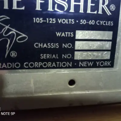 Hi-Fi 1959 Fisher Custom Electra Deluxe (K-15) Tube Receiver 45 Watts Monoblock image 6