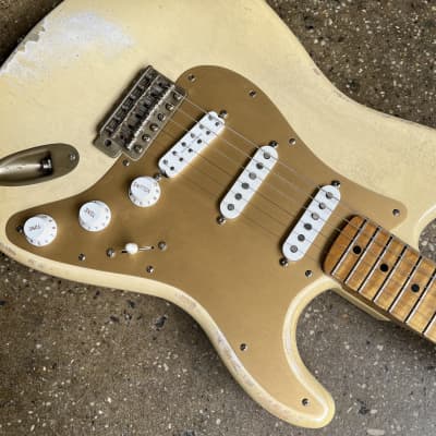 MJT VTS S-Style Aged Electric Guitar w/ Fender Headstock - Blonde image 8