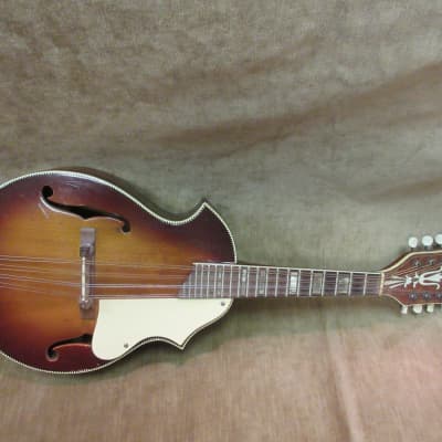 1950's Kay KM 70 8 String Mandolin Sunburst Great Shape Loud ! Pro Set Up Free US Shipping! image 6