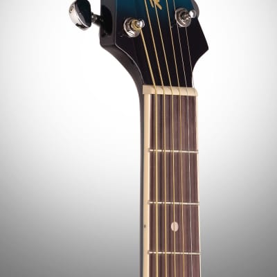 Ibanez TCY10E Talman Cutaway Acoustic-Electric Guitar, Transparent Blue Sunburst image 8