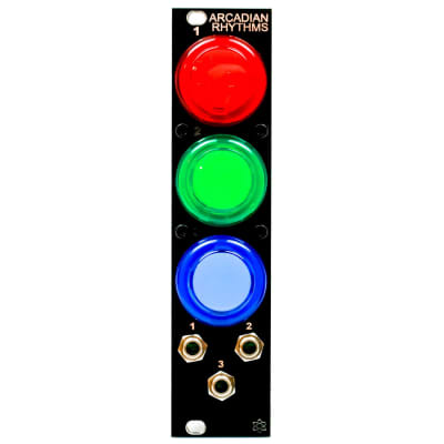 Synthrotek Arcadian Rhythms, RGB - Arcade Style Manual Gate Eurorack Module image 1