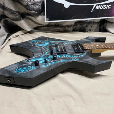B.C. Rich bc Limited Edition Body Art Collection Warlock Guitar with Case 2003 - Maggot Man - Skate The Planet image 7