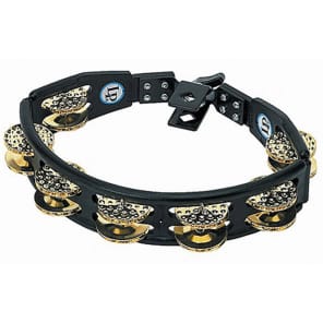 Latin Percussion LP179 Cyclops Mountable Tambourine w/ Double Row Dimpled Brass Jingles