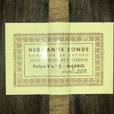 2000 CONDE HERMANOS (FelipeV) flamenco negra (spruce/indian) image 15