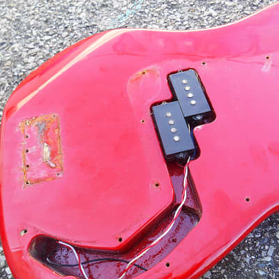 Squier Affinity Precision Bass Body. Red. Relic. image 4