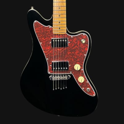 JET Guitar JJ-350 Electric Guitar In Black With Roasted Maple Fretboard image 1