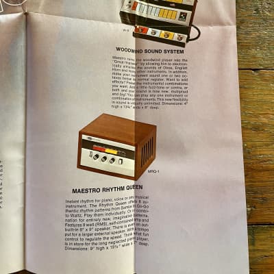 Vintage 1972 Maestro Effects "Sound Odyssey" Foldout Color Catalog 1970's image 3