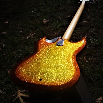 Hagstrom F400 1972 Honey Goldburst Metalflake.  Refinished. Excellent Player. Short neck bass. FAST. image 19