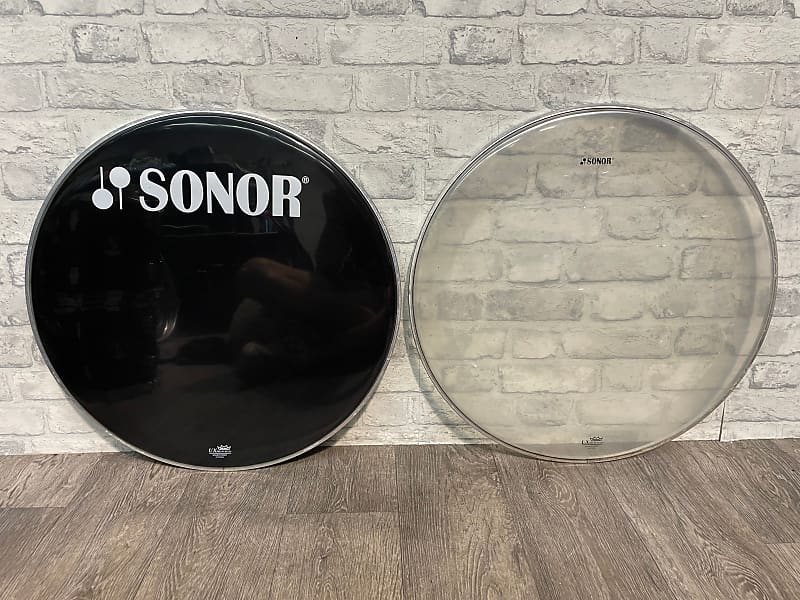 Sonor by Remo Bass Drum Heads Skins Set Of 2 22” IH71 Reverb