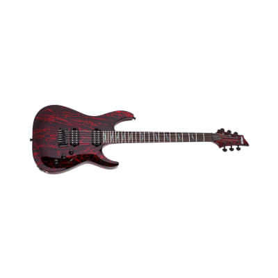 Schecter C-1 Silver Mountain Electric Guitar (Blood Moon) Bundle with Hard Shell Protective Carrying Case image 5