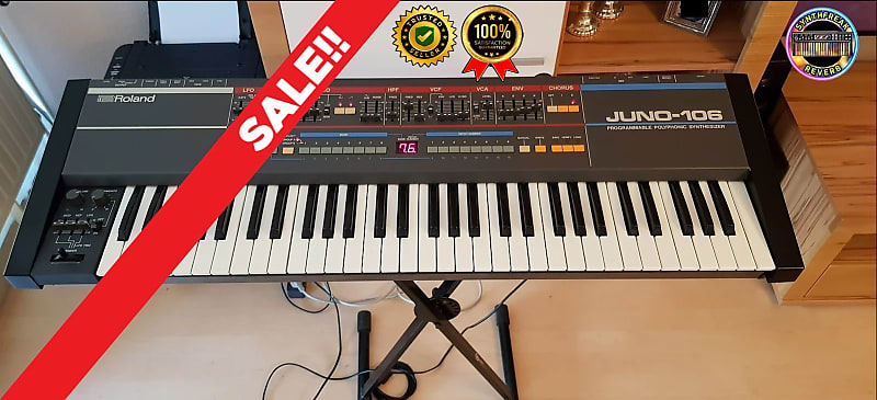 Roland Juno 106 ✅ 61-Key Programmable Polyphonic ✅RARE from ´80s✅ Synthesizer / Keyboard ✅ Cleaned & Full Checked✅ Roland Juno-106✅ Roland Juno 60  little Brother image 1