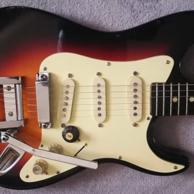 Klira Strat 1970 sunburst vintage and extremely rare guitar made in Germany image 2