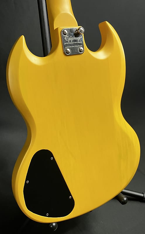 Epiphone SG Junior Electric Guitar Worn TV Yellow Finish