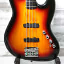 USED Squier Deluxe Active Jazz Bass - 3-Tone Sunburst - Near Mint with Gig Bag