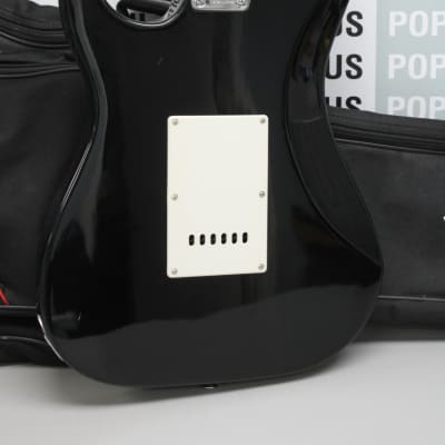 Lyon by Washburn 6 String Electric Guitar - Black/White image 6