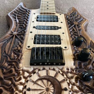 Dark Star Guitar Carved  2024 Woodruff Custom - DiMarzio, Schaller, Preamp, Walnut image 7