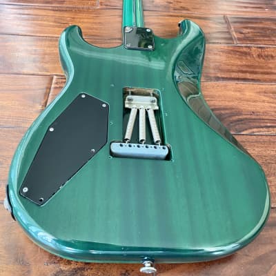 ESP Custom Shop Emerald Green Late 80's Super Strat - 5A Quilted Maple image 14
