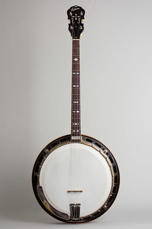 Gibson  TB-3 Mastertone Tenor Banjo (1928), ser. #9024-89, black tolex hard shell case. image 1