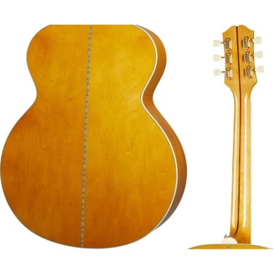 Epiphone J-200 Acoustic-Electric Guitar in Aged Natural Gloss image 2