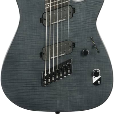ESP LTD M-1007 Multi-Scale Electric Guitar, 7-String, See-Thru Black Satin image 2