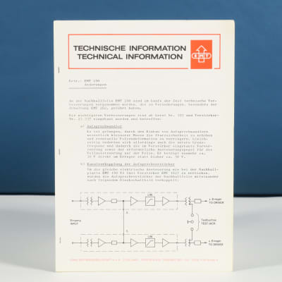 EMT 240 original brochure and technical information about upgrades in German image 2