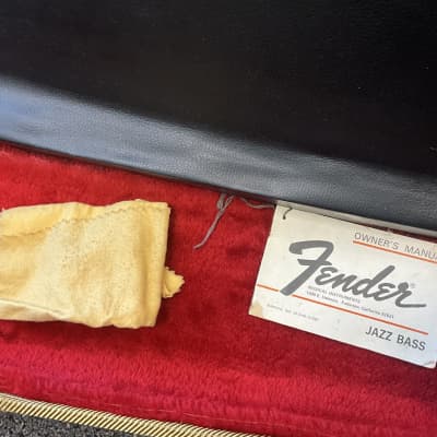 Fender Jazz Bass made in USA( 1973 ) 1972-1974 Maple Neck Pearl Block Inlays in good condition with original hard case and original owners manual image 15