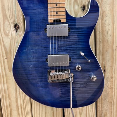 Cort G290 FAT Blue Burst High Performance Guitar Compound Radius Locking Tuners Roasted Maple Neck FREE WRANGLER DENIM STRAP image 2