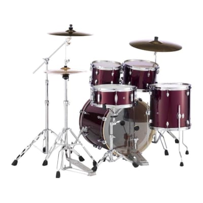 Pearl Export 5-pc Drum Set w/20in Bass & Hardware Burgundy image 3