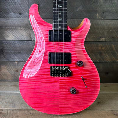 PRS Custom 24 Wood Library Flame Maple 10-Top Torrefied Maple Neck African Blackwood FB - Bonnie Pink 363811 image 1