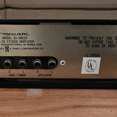 Realistic SA-10 Vintage Amp and Speakers Bundle 1979 - Woodgrain image 4