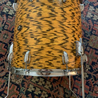 1962-1970 Slingerland 20/16/12 yellow tiger pearl vintage drums image 9