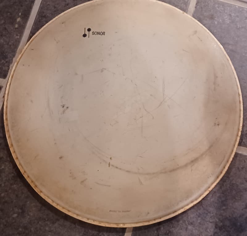 Vintage 16" SONOR Teardrop Drumhead 1960s Evans All Weather Reverb