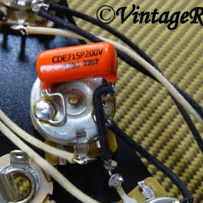 Upgrade wiring kit Pre-wired fits Fender Stratocaster Orange Drop cap CTS pots image 2