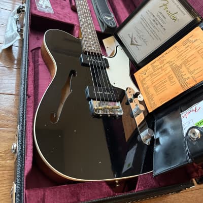 2023 Fender Custom Shop ‘63 Telecaster Limited P90 Thinline Roasted Maple - Journeyman Relic Black for sale