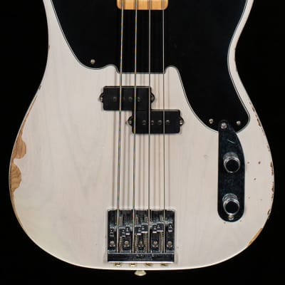Fender Mike Dirnt Road Worn Precision Bass White Blonde Bass Guitar-MX21545862-10.17 lbs image 3