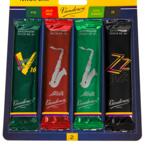 Vandoren SRMIXT2 Tenor Saxophone Mix Card Reed Variety Pack - Strength 2