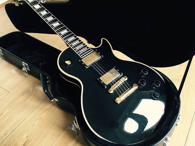 Epiphone Rare Japanese FujiGen Les Paul Custom Ebony Open