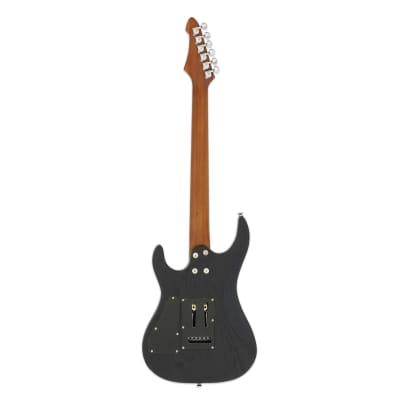 Aria Pro II Electric Guitar Mac Dlx Stained Black image 2