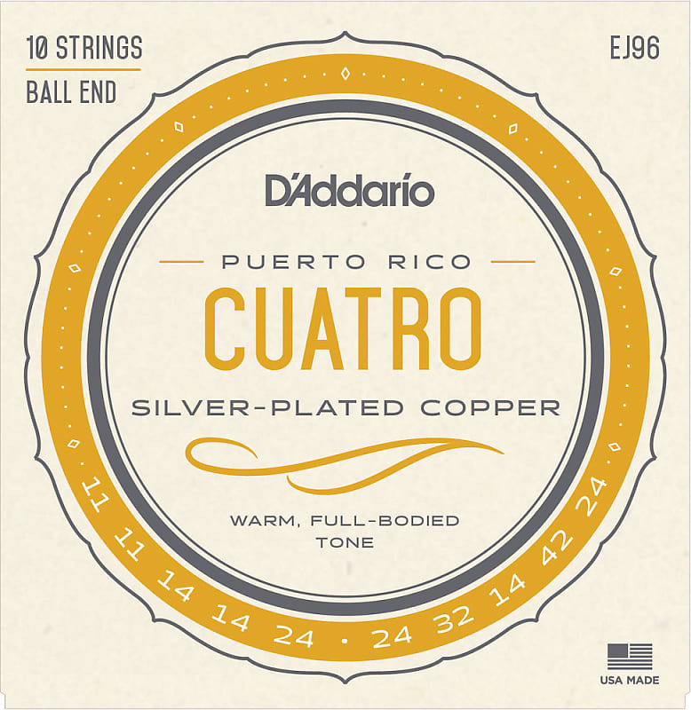 D'Addario EJ96 Cuatro-Puerto Rico Strings image 1