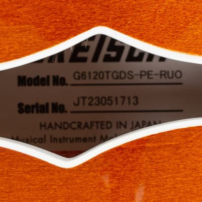 Gretsch G6120TG-DS Players Nashville Hollow Body DS Guitar, Roundup Orange image 7