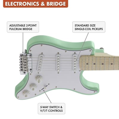 Traveler Guitar Travelcaster Deluxe Electric Guitar (Surf Green) image 4