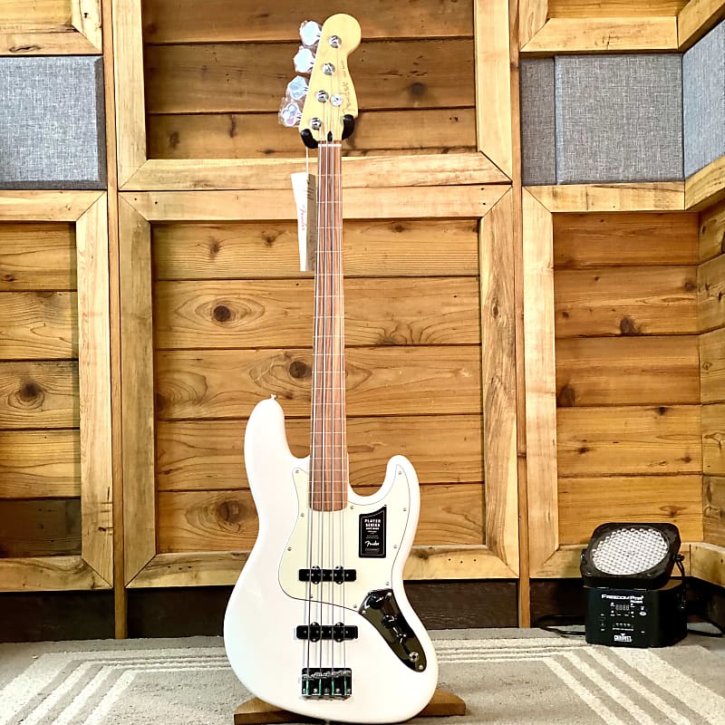 Fender Player Jazz Bass Fretless with Pau Ferro Fretboard - Polar White image 1