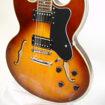Jay Turser 335-Style Semi-Hollow Electric Guitar, Sunburst image 3