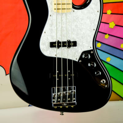 Fender U.S. Geddy Lee Jazz Bass, Maple Fingerboard, Black, USA image 3