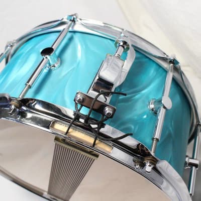 CANOPUS BR-1465 Birch Series Aqua Satin 14x6.5 CANOPUS Birch Snare