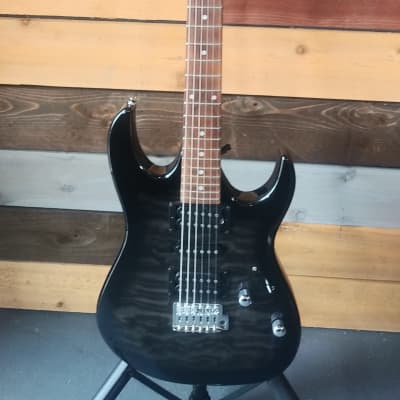 Ibanez - GRX70QA | RG GIO Series 6 String Electric Guitar / Transparent Black Sunburst image 1